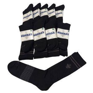 Bombas midcalf socks men's size XL Black Honeycomb stay up antimicrobial new‎ 5X